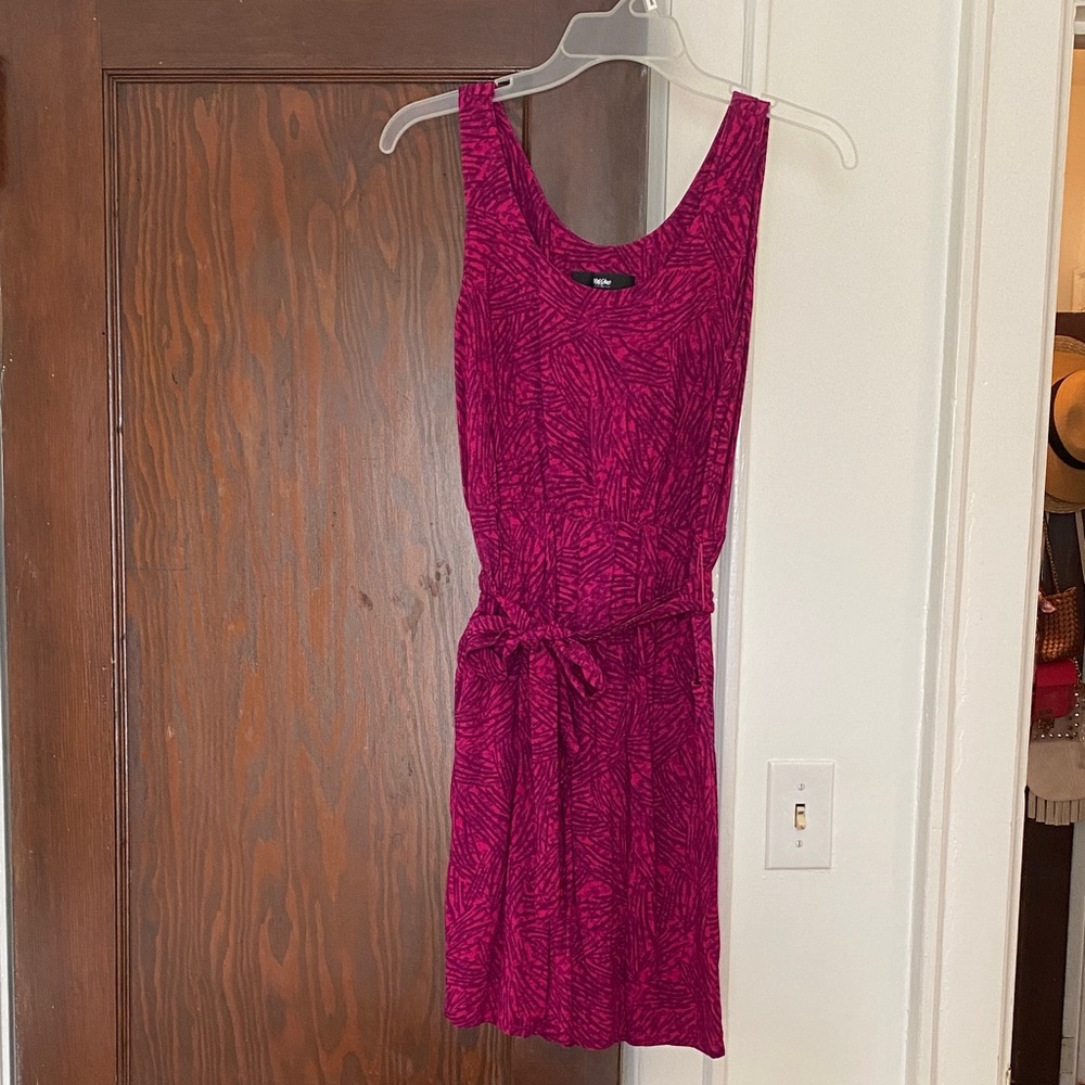 Mossimo Supply Co. Fuchsia Patterned Mini Dress